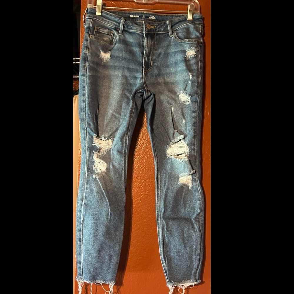 Old Navy Mid Rise Super Skinny Rockstar